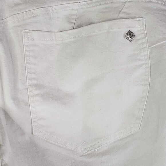 Democracy Jeans Womens Plus Size 24 W Ab Solution White Straight High Rise New - Picture 11 of 12